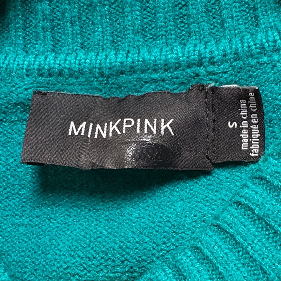 MINKPINK Teal Snow Leopard Print Knit Sweater | RTR - Picture 3 of 3